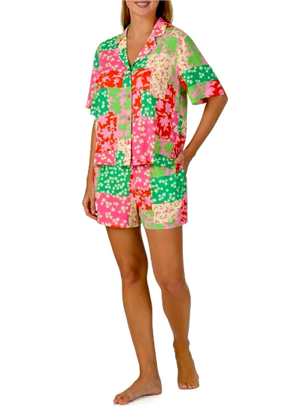 •Sanctuary XL Pink Multi Shorts Pajama Set! NEW!